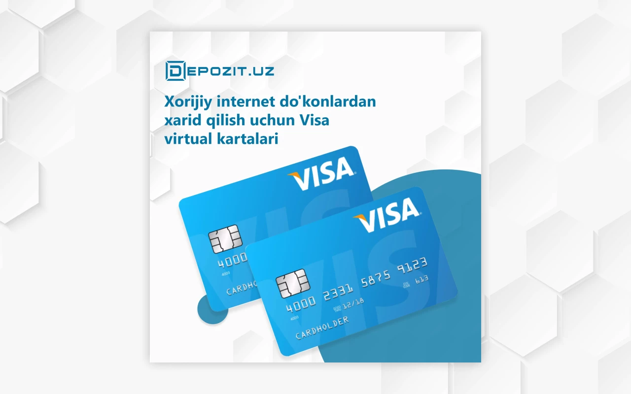 Xorijiy internet do'konlardan xarid qilish uchun Visa virtual kartalari