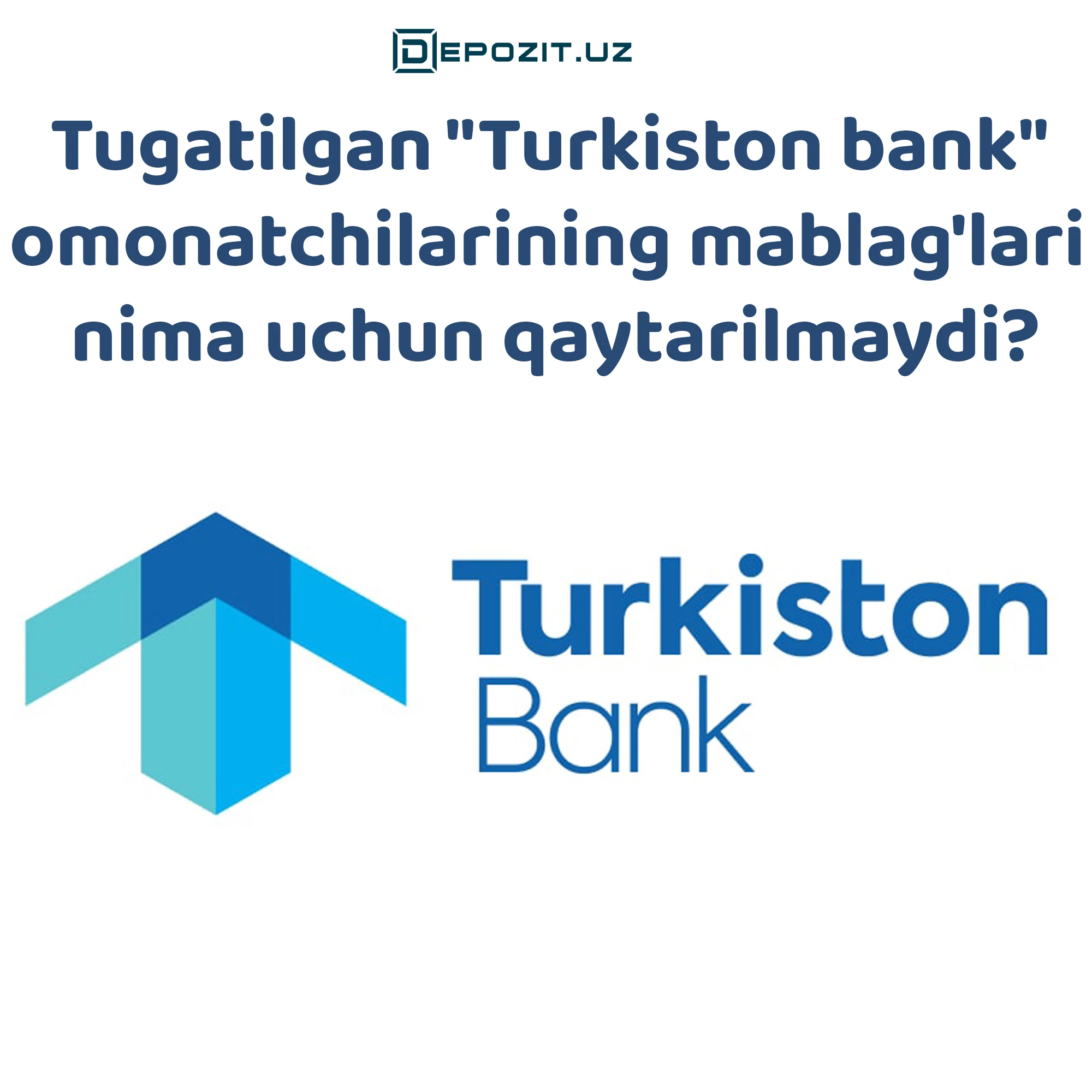 Tugatilgan "Turkiston bank" omonatchilarining mablag'lari nima uchun qaytarilmaydi?