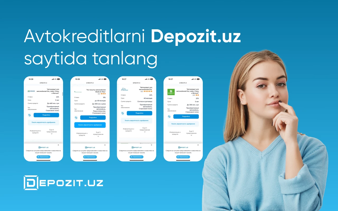 Как выбрать автокредит на сайте Depozit.uz